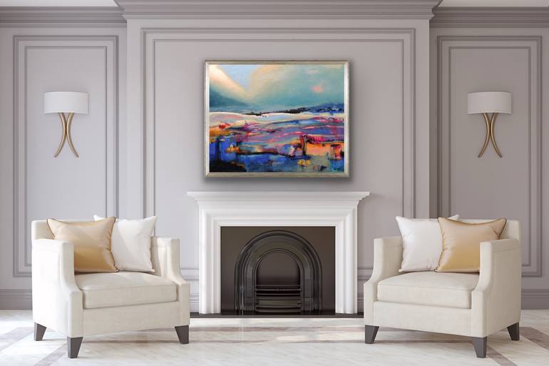 Original Abstract Landscape Painting by Anna Skorut