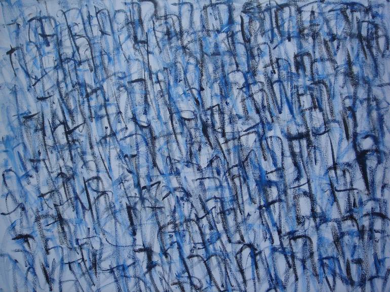 Big Blue City Matrix Painting by ANTONIO BASSo Saatchi Art