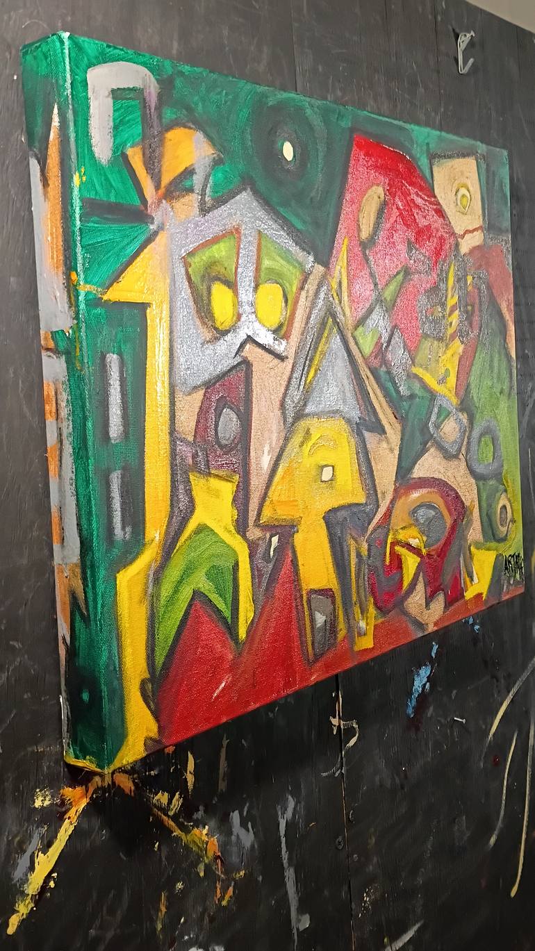 Original Abstract Expressionism Abstract Painting by Arthur Simon