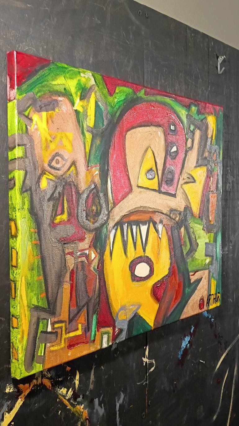 Original Abstract Expressionism Abstract Painting by Arthur Simon
