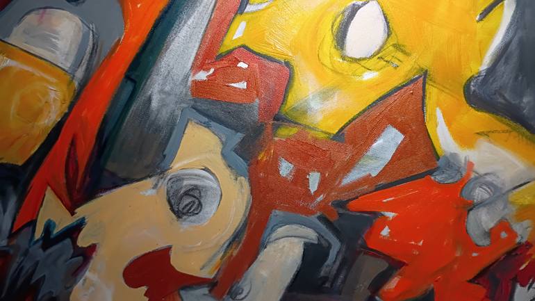 Original Abstract Expressionism Abstract Painting by Arthur Simon