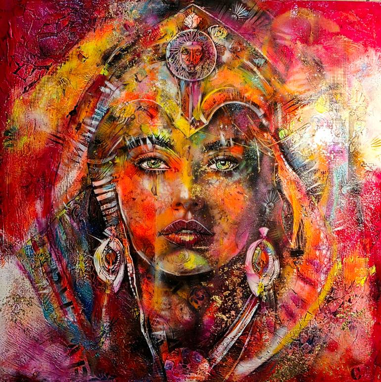 Original Abstract Painting by Cyril Cichy | Abstract Art on Canvas | GUARDIAN OF THE ETERNAL CROWN
