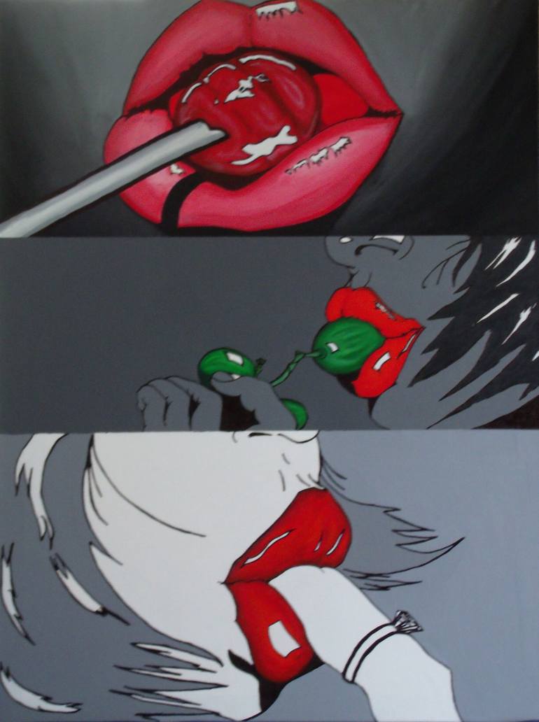 My Fixation With Your Lips Painting by Eric Eggleton | Saatchi Art