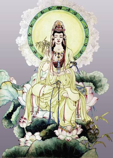 Quan Yin blue-grey thumb