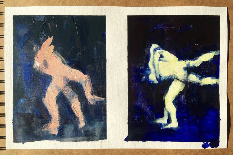 Original Expressionism Nude Painting by Russell Honeyman