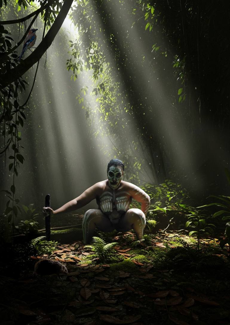 Original Nature Photography by Rafael Terron | Digital Art Art on Canvas | Guardian of the woods (Scenes from the Pleistocene)