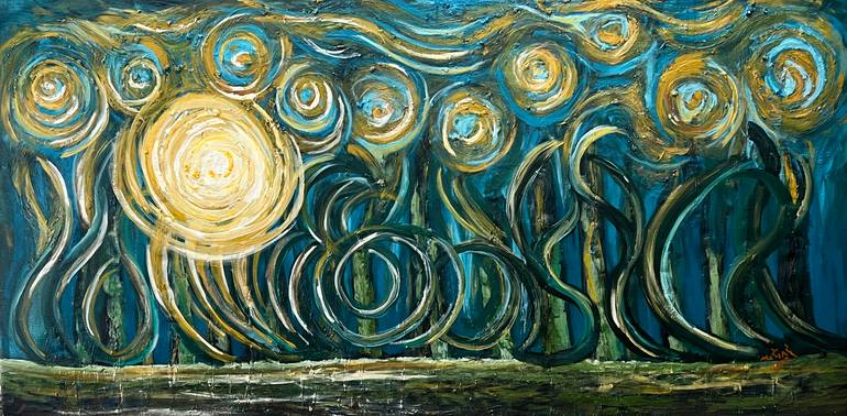 Original Abstract Expressionism Abstract Painting by Maziar Yoush