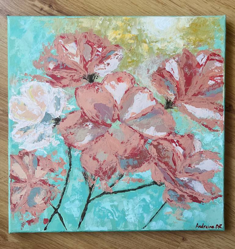 Original Floral Painting by Andreinna Delgado Ricci | Impressionism Art on Canvas | Morning Breeze