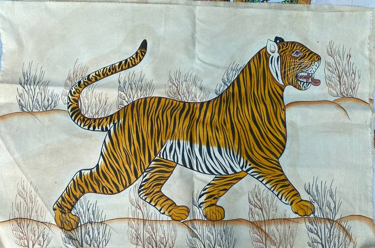 Original Minimalism Animal Painting by Lal Chand Saini