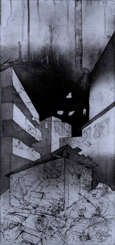 Original Surrealism Mortality Printmaking by Stefan Nikolovski