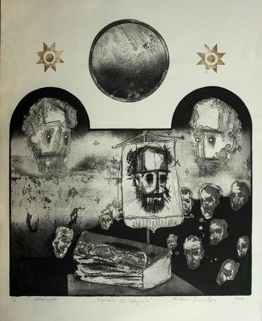 Original Figurative Mortality Printmaking by Stefan Nikolovski