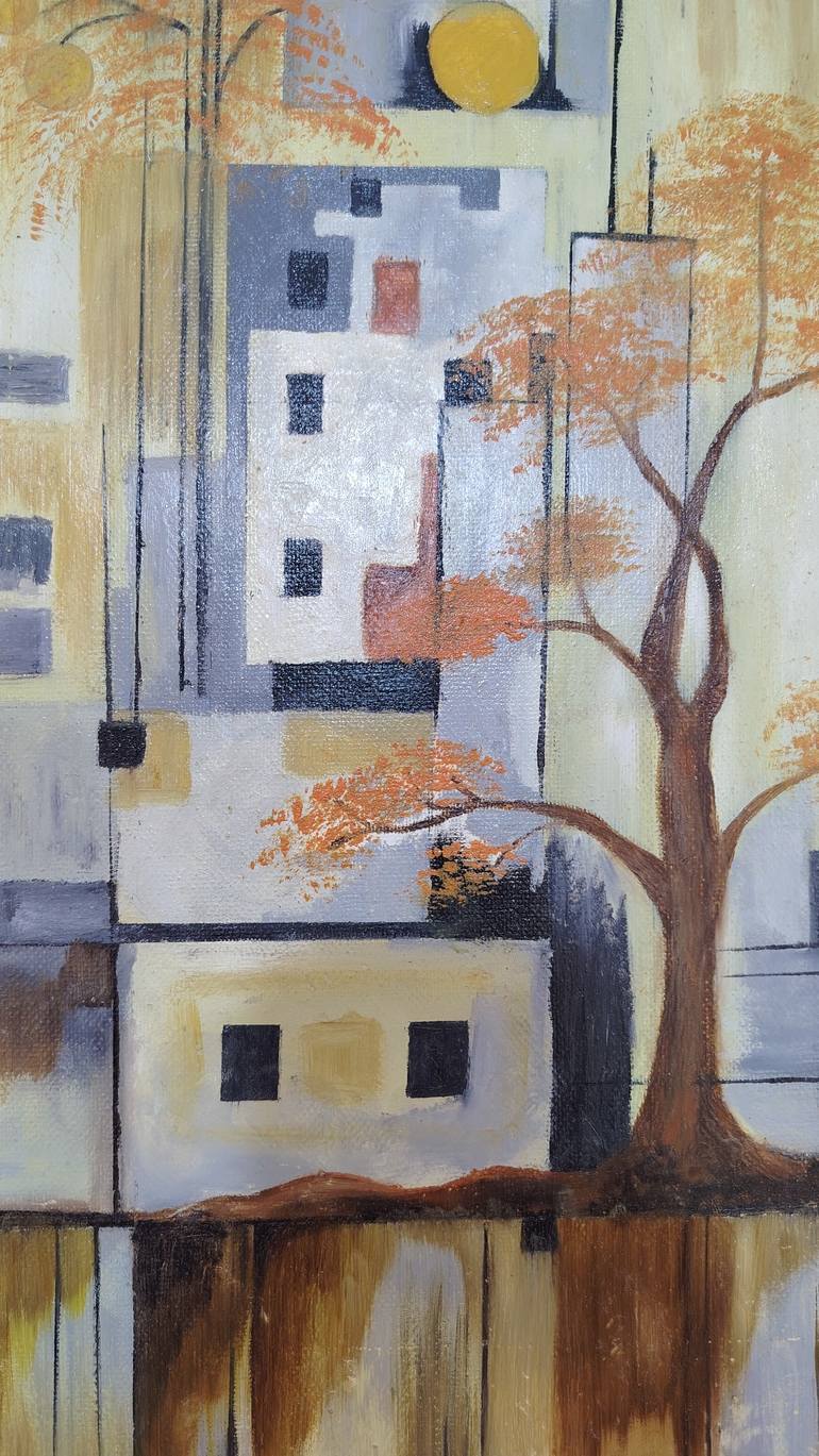 Original Abstract Expressionism Nature Painting by Sama Semo
