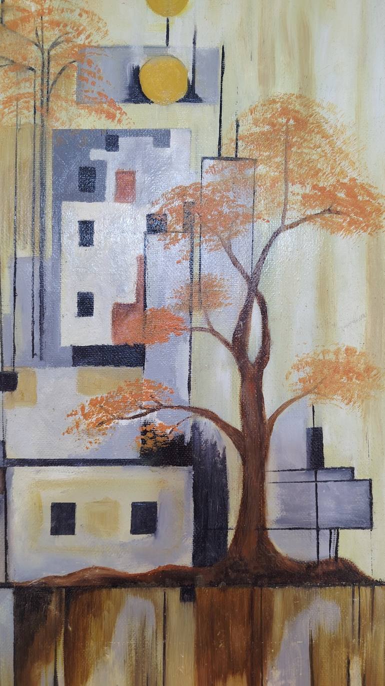 Original Abstract Expressionism Nature Painting by Sama Semo
