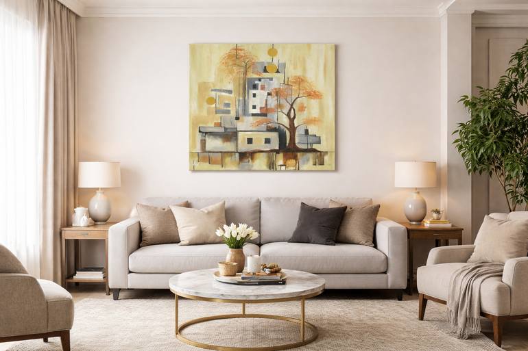 Original Abstract Expressionism Nature Painting by Sama Semo