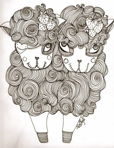 Original Animal Drawings by Ilse Valfre