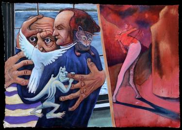 Original Dada People Paintings by Neal Korn