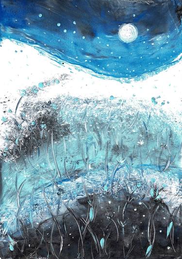 Original Abstract Landscape Printmaking by Kirsty O'Leary-Leeson