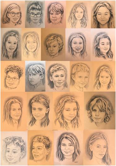 Original Portrait Drawings by Kirsty O'Leary-Leeson