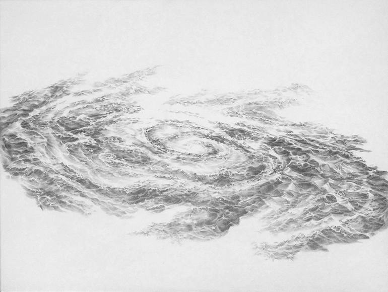 Original Conceptual Seascape Drawing by Kirsty O'Leary-Leeson