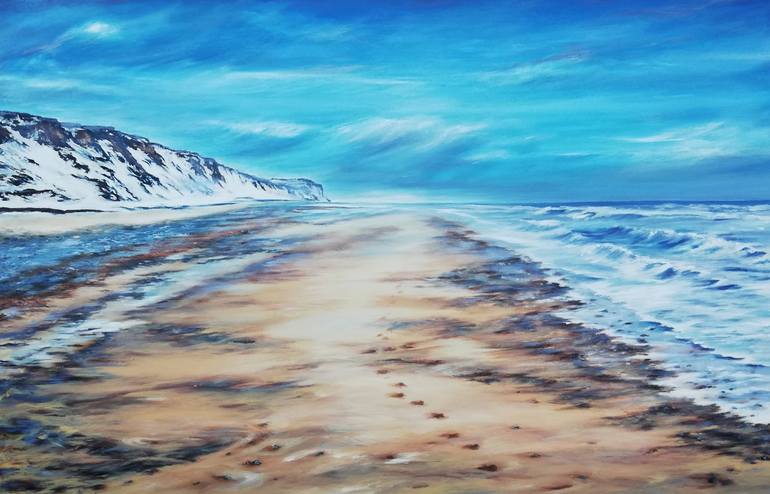 Original Fine Art Beach Painting by Kirsty O'Leary-Leeson