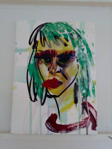 Print of Abstract Expressionism Portrait Paintings by Lu Anne
