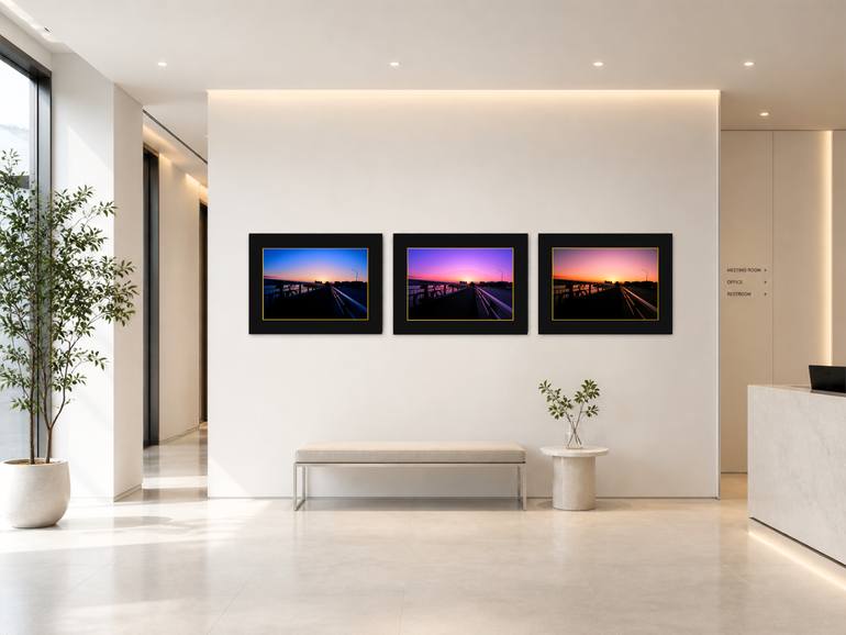 Original Sunset Photography by Touzai Katsushika | Figurative Art on Acrylic | The Twilight Sequence: Chasing the Last Light Unique (1/1)