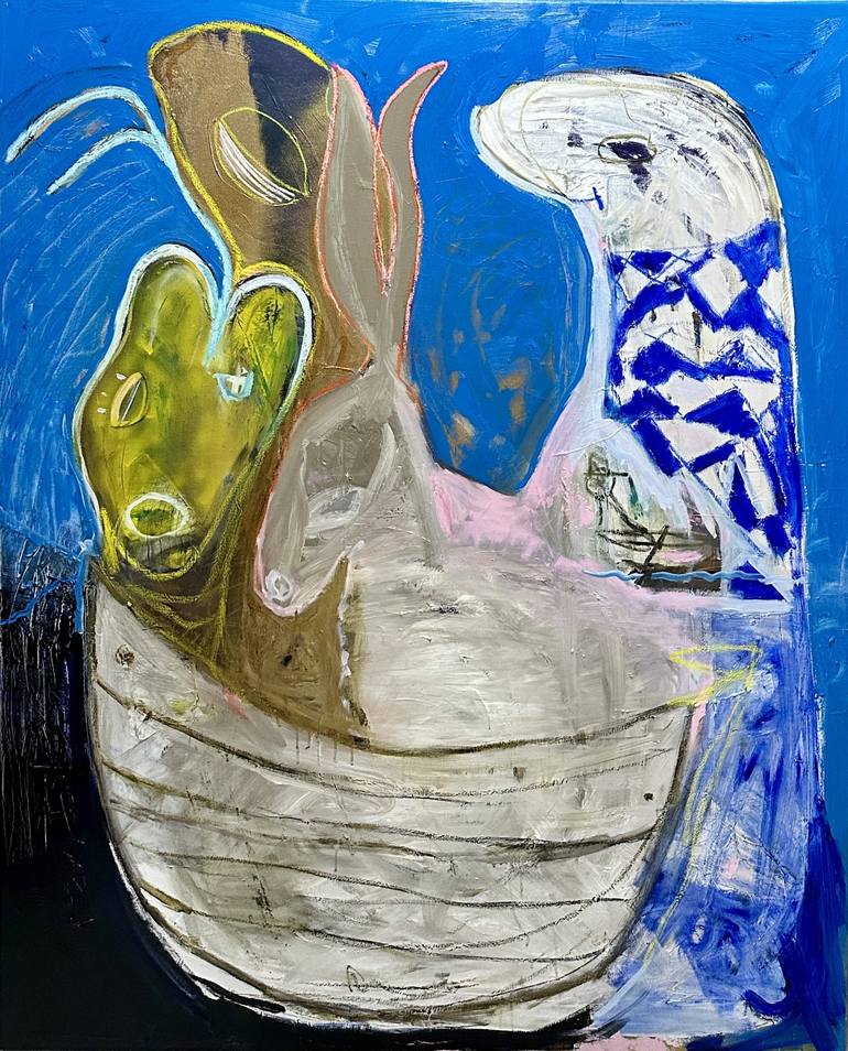 Original Abstract Expressionism Abstract Paintings by Borg De Nobel