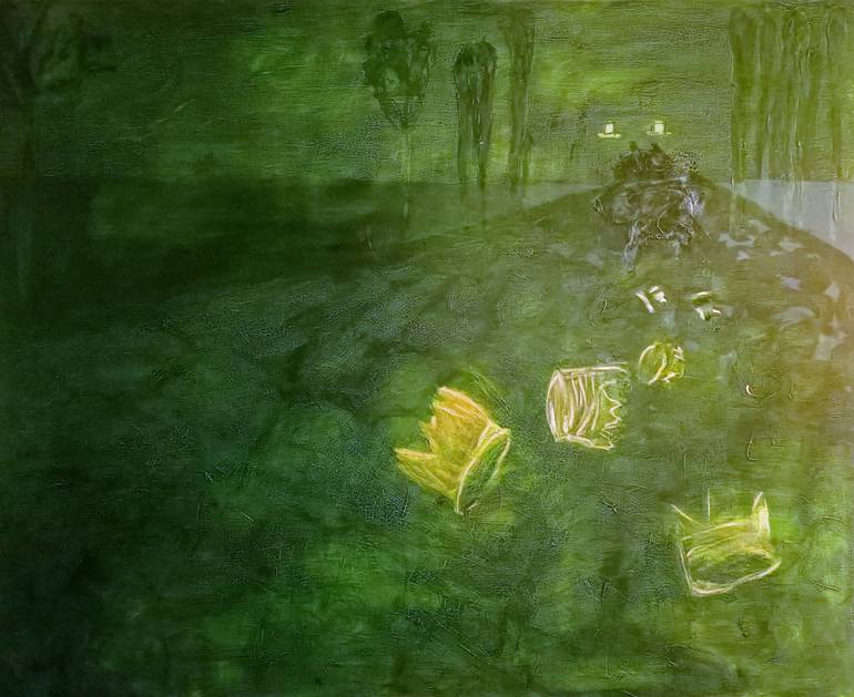 Original Expressionism Time Painting by Borg De Nobel