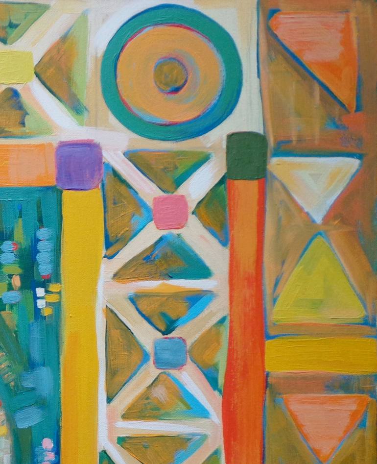 Original Abstract Geometric Painting by Margarita Doseva