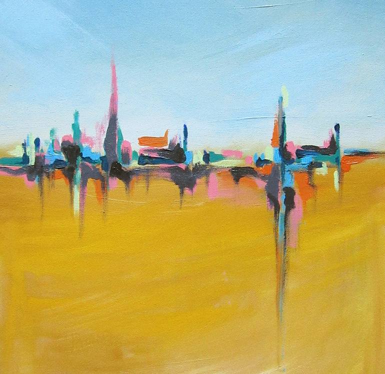 Original Abstract Landscape Painting by Margarita Doseva