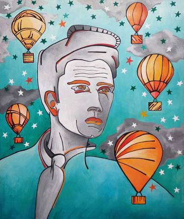 Print of Surrealism Portrait Paintings by Margarita Doseva