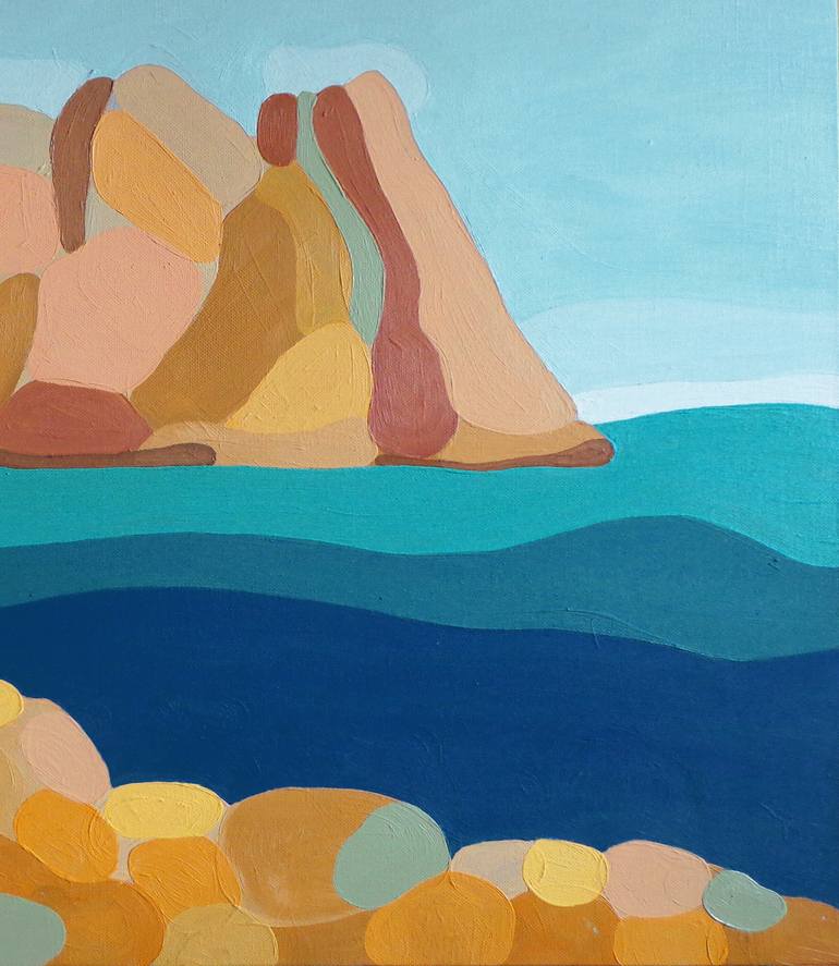 Original Abstract Landscape Painting by Margarita Doseva