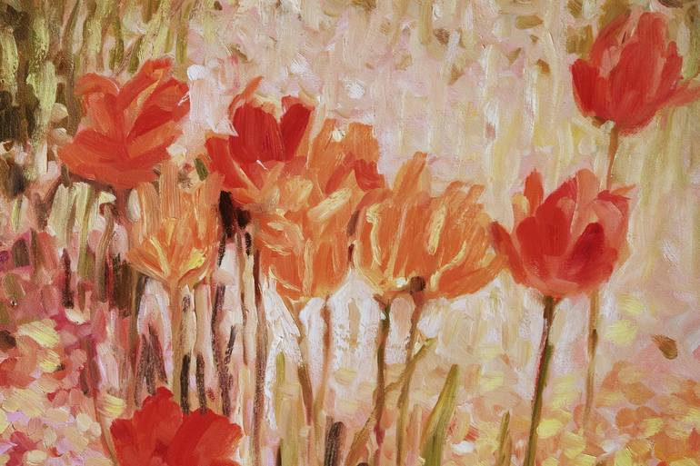 Original Impressionism Garden Painting by Richard Mierniczak