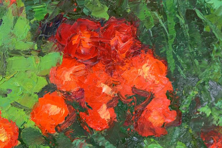Original Impressionism Floral Painting by Richard Mierniczak