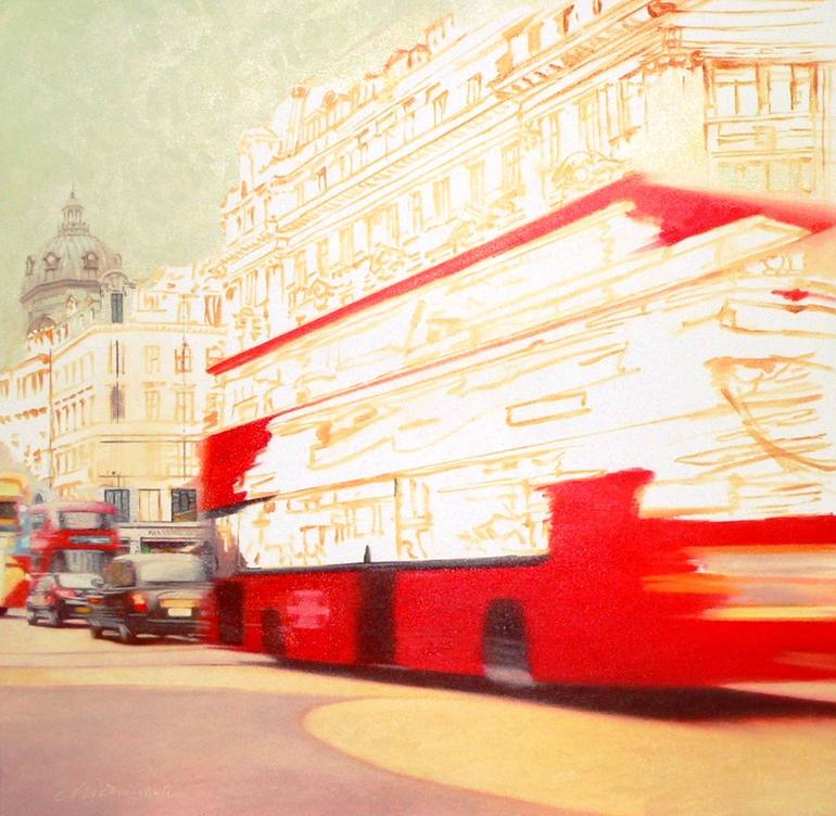 Original Impressionism Cities Painting by Richard Mierniczak