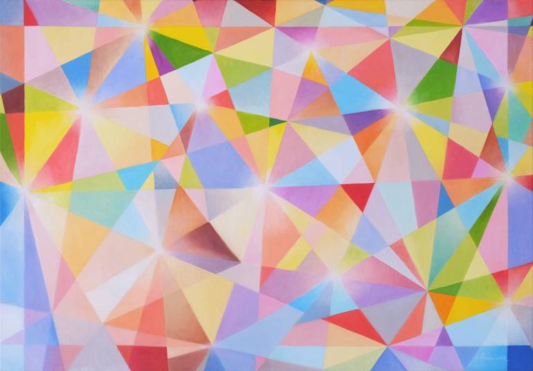 Original Abstract Painting by Richard Mierniczak | Abstract Art on Canvas | Composition 10 - Cocolores or Bling-Bling