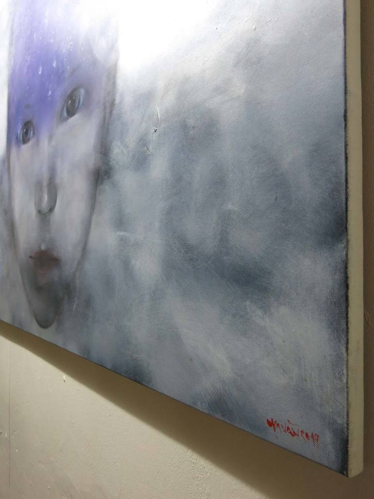 Original contemporaty Portrait Painting by artist Chu Van