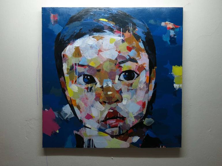 Original Portrait Painting by artist Chu Van