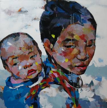 Original Modern Portrait Paintings by Artist Chu Van