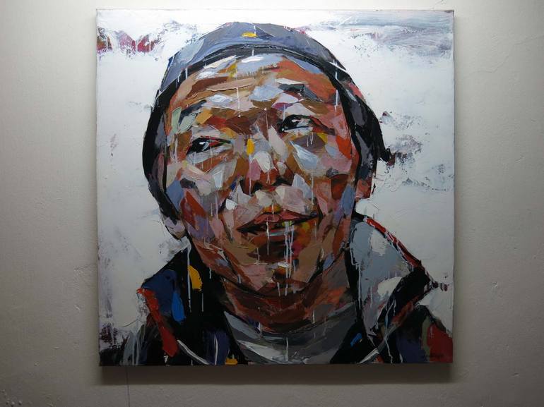 Original Portrait Painting by artist Chu Van