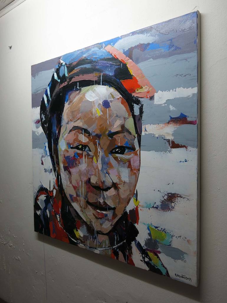 Original Modern Portrait Painting by artist Chu Van