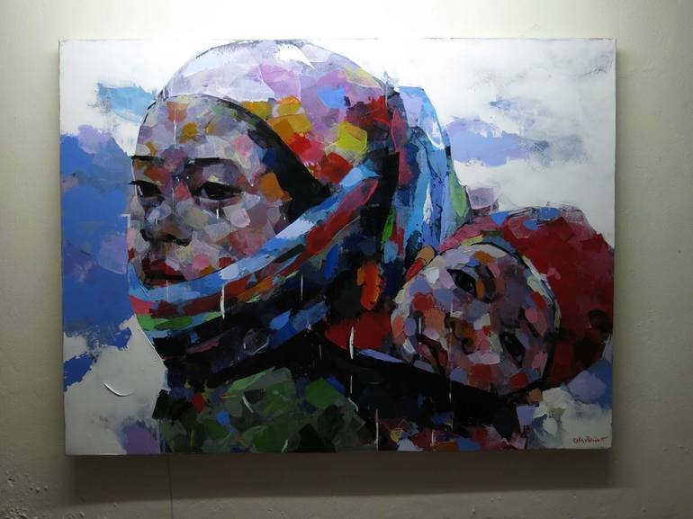 Original Modern Portrait Painting by artist Chu Van