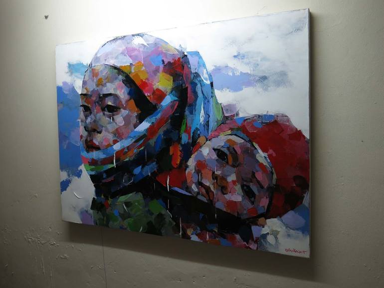 Original Modern Portrait Painting by artist Chu Van