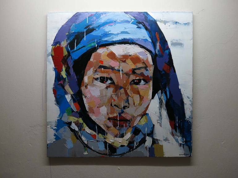 Original Portrait Painting by artist Chu Van