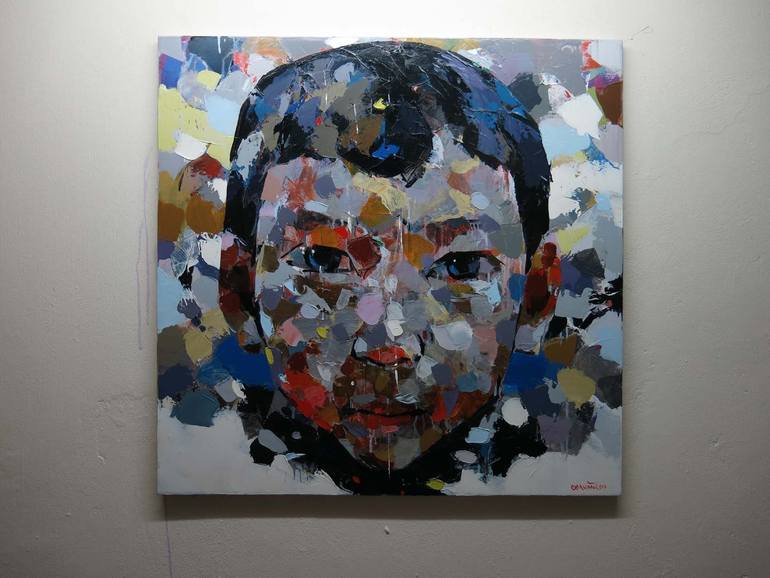 Original Modernism People Painting by Artist Chu Van
