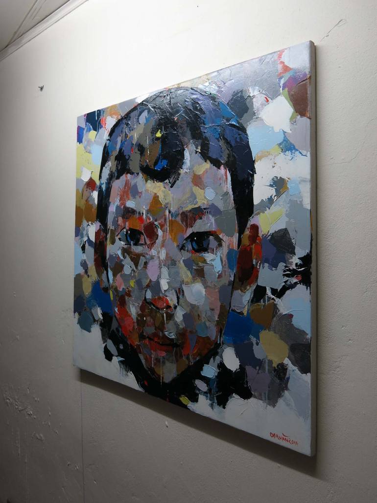 Original Modernism People Painting by Artist Chu Van