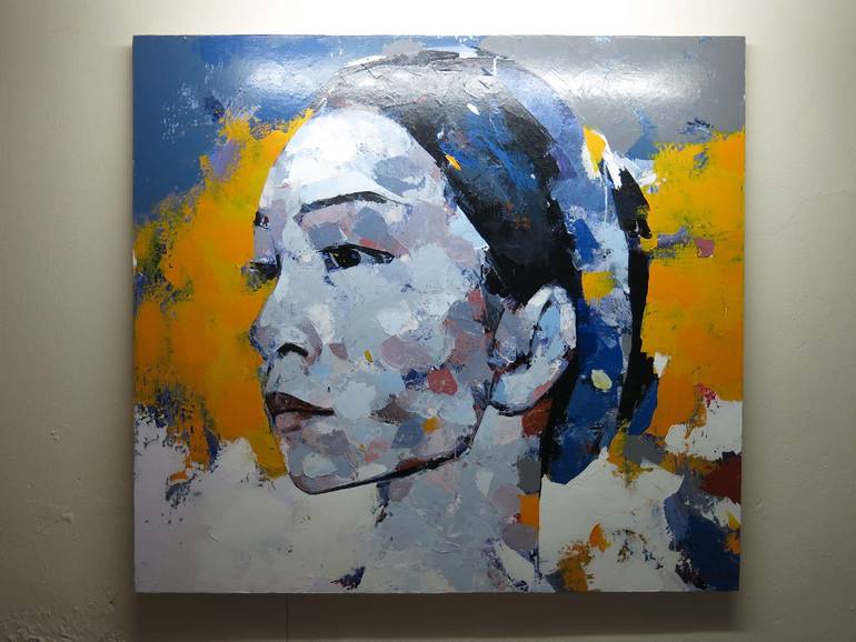 Original Modernism People Painting by Artist Chu Van
