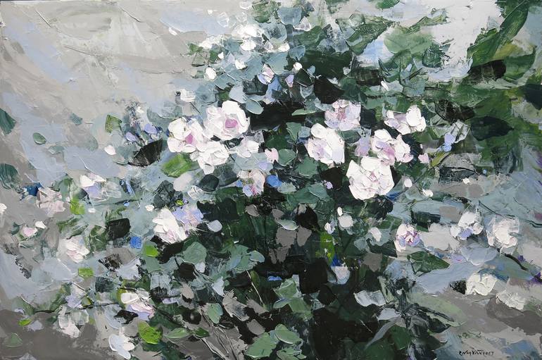 Original Modern Garden Painting by artist Chu Van