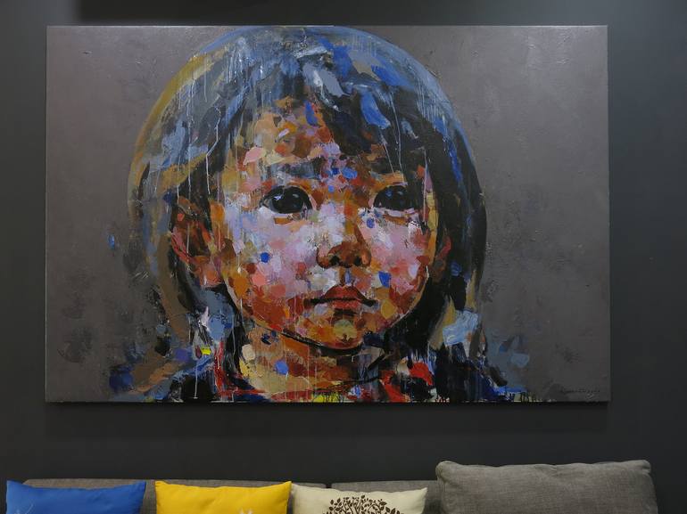 Original Modern Portrait Painting by artist Chu Van