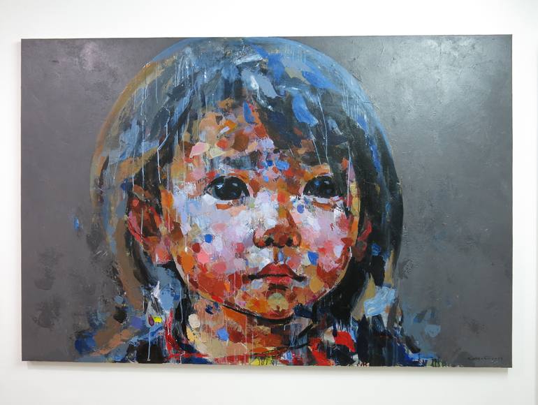 Original Portrait Painting by artist Chu Van